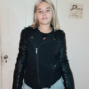 Leather/Acrylic BCBGMaxAzria Jacket